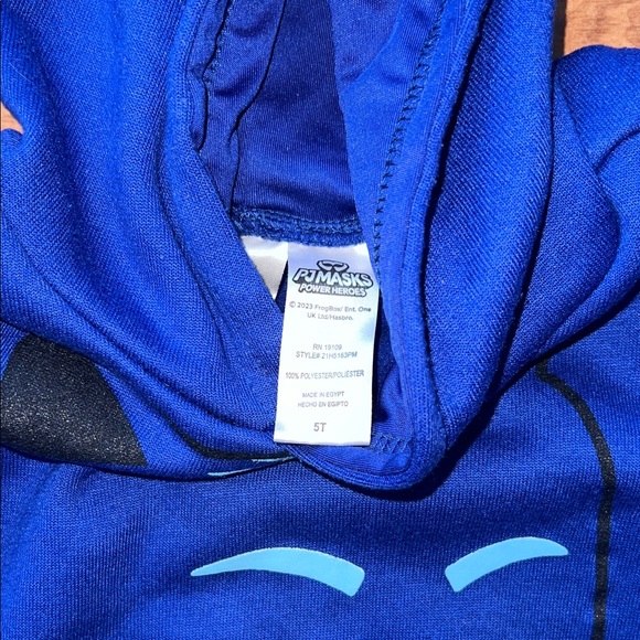 Blue Kids Hoodie with Cartoon Character - Picture 4 of 4